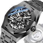 Luxury Men's Sport Business Mechanical Watches Custom Logo Stainless Steel Band Water Resistant Luminous on Bezel lobinni - Image 3